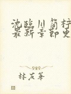 沈临川简柠小说最新章节更新内容免费阅读