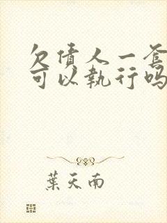 欠债人一套房子可以执行吗