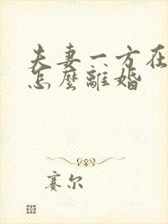 夫妻一方在监狱怎么离婚