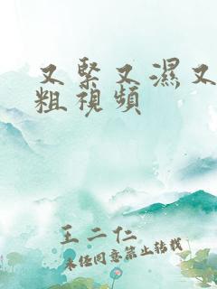 又紧又湿又爽又粗视频