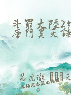 斗罗大陆2绝世唐门昊天锤