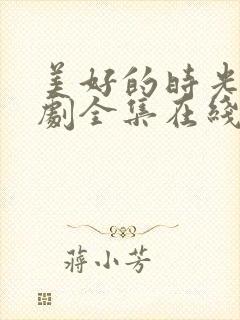 美好的时光电视剧全集在线观看免费