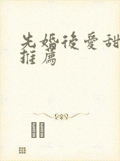 先婚后爱甜宠文推荐