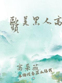 欧美黑人高潮视频