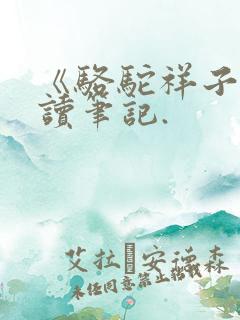 《骆驼祥子》阅读笔记.