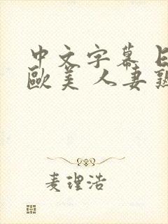 中文字幕 日韩欧美 人妻熟女