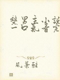 双男主小说甜文一口气看完