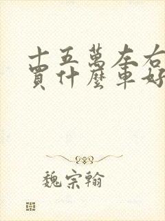 十五万左右女士买什么车好