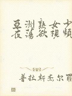 亚洲熟女少妇午夜荡欲视频