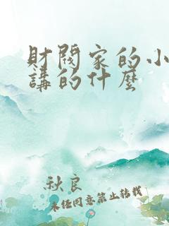 财阀家的小儿子讲的什么