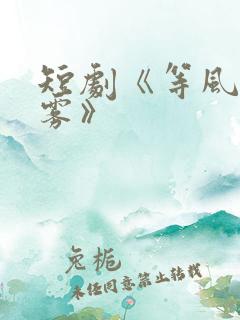 短剧《等风吻云雾》