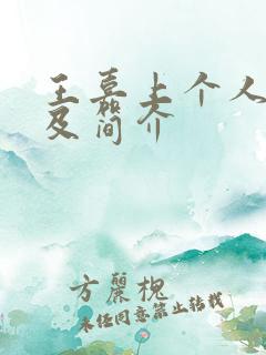 王嘉上个人资料及简介