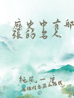 历史中有哪些姓张的名人