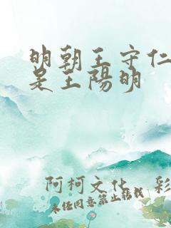 明朝王守仁是不是王阳明