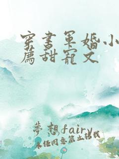 穿书军婚小说推荐甜宠文