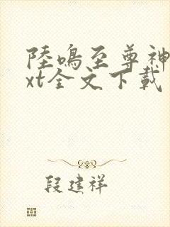 陆鸣至尊神殿txt全文下载