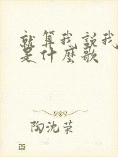 就算我说我爱你是什么歌