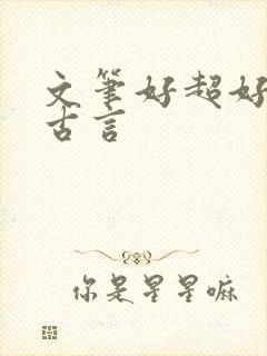 文笔好超好看的古言