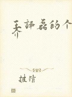 王译磊的个人简介