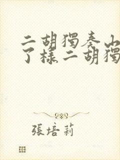 二胡独奏山村变了样二胡独奏曲精选