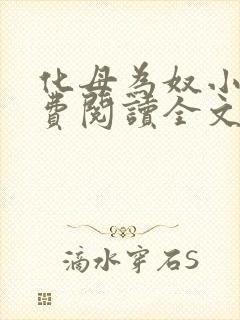 化母为奴小说免费阅读全文最新章节