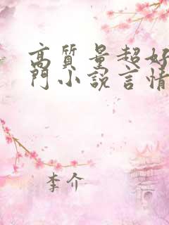 高质量超好看冷门小说言情