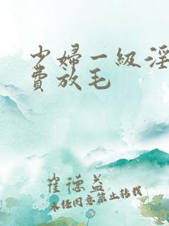 少妇一级淫片免费放毛