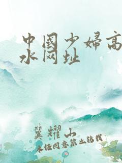 中国少妇高潮喷水网址