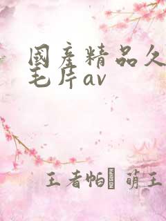 国产精品久久久毛片av