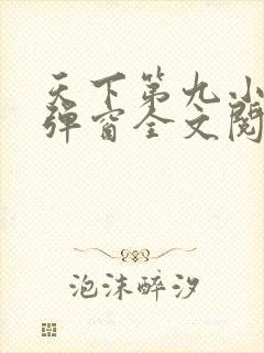 天下第九小说无弹窗全文阅读