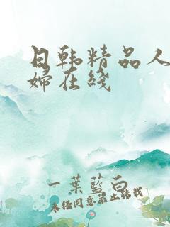 日韩精品人妻少妇在线
