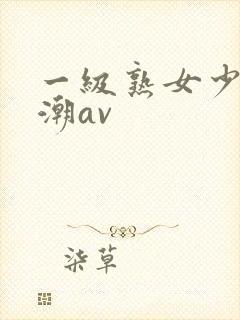 一级熟女少妇高潮av