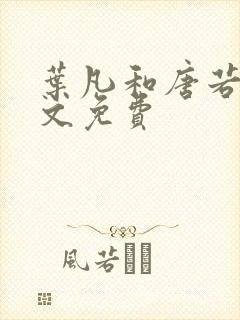 叶凡和唐若雪全文免费