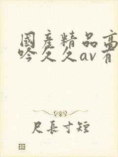 国产精品高潮呻吟久久av有码