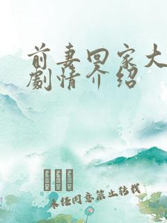 前妻回家大结局剧情介绍