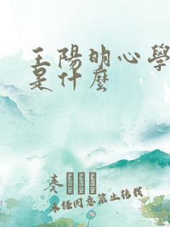 王阳明心学精髓是什么