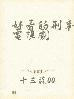 好看的刑事犯罪电视剧