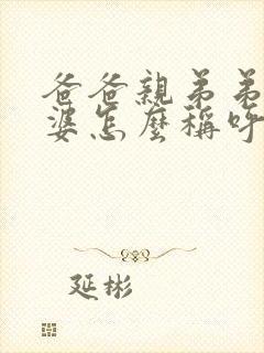 爸爸亲弟弟的老婆怎么称呼