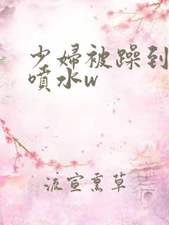 少妇被躁到高潮喷水w