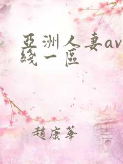 亚洲人妻av在线一区