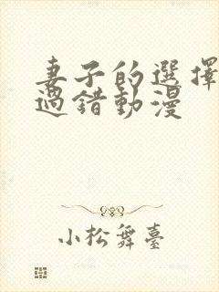 妻子的选择我的过错动漫