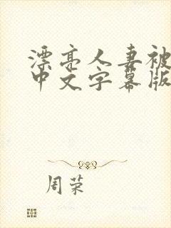 漂亮人妻被强中中文字幕版