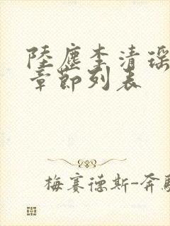 陆尘李清瑶最新章节列表