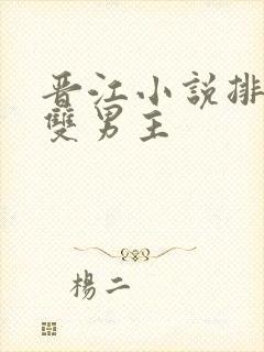 晋江小说排行榜双男主