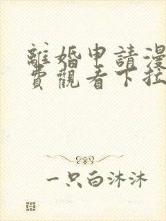 离婚申请漫画免费观看下拉式