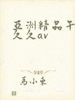 亚洲精品午夜久久久av