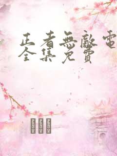 正者无敌电视剧全集免费