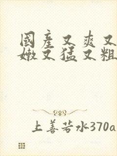 国产又爽又黄又嫩又猛又粗