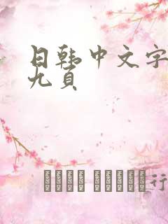 日韩中文字幕第九页