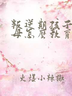 叛逆期孩子打父母怎么教育